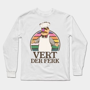 vert der ferk retro design Long Sleeve T-Shirt